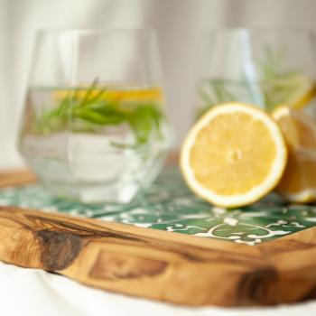 Preview: Planche en bois et céramique, motif attrayant, 42 x 30 x 1,5 cm