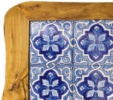 Preview: Planche en bois et céramique, motif attrayant, 42 x 30 x 1,5 cm