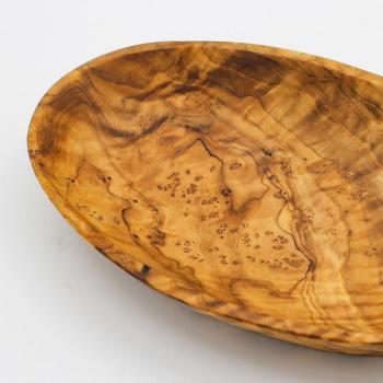 Preview: Medium oval bowl, olive wood, pattern, 16 x 10x 2,5cm Preview: Medium oval bowl, olive wood, pattern, 16 x 10x 2,5cm