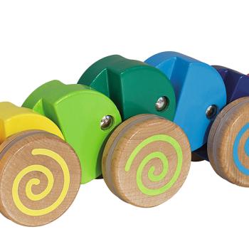 Preview: Chenille à promener en bois de hêtre, articulée, 32 cm de longueur