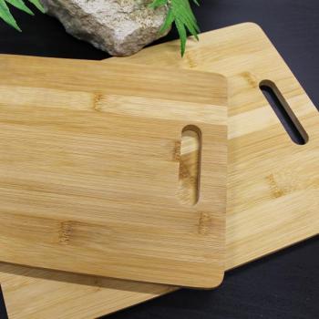 Preview: Bamboo cutting board, set of 2, 28 x 21 x 1cm, 33 x 24 x 1cm