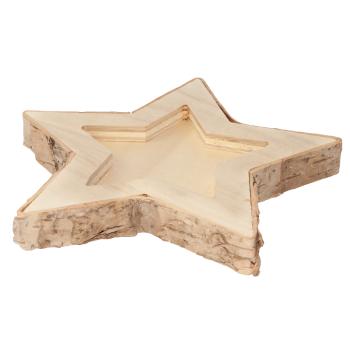Preview: Bol en bois en forme d‘étoile, avec bord naturel, 20 x 20 x 2,2 cm Preview: Bol en bois en forme d‘étoile, avec bord naturel, 20 x 20 x 2,2 cm