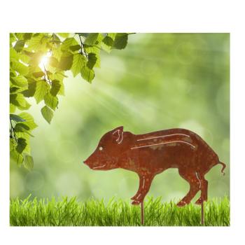 Preview: Tappo da giardino in metallo, marrone ruggine, 36 x 20 cm