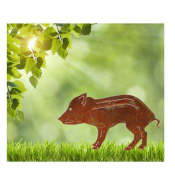 Preview: Tappo da giardino in metallo, marrone ruggine, 36 x 20 cm