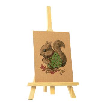 Preview: Tischstaffelei aus Massivholz 14x25cm - Höhenverstellbar & klappbar für Anfänger, Hobbykünstler - Deko-Halter für Bilder, Gemälde, Bücher & Tablets