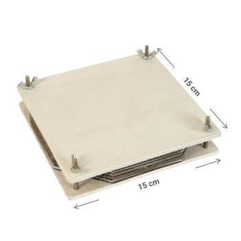 Preview: Blüten- und Pflanzenpresse aus Holz - Zum Pressen und Trocknen von Blumen & Blättern - Ideal für Basteln, Deko, Herbarium - 15x15cm