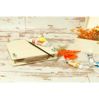 Preview: Blüten- und Pflanzenpresse aus Holz - Zum Pressen und Trocknen von Blumen & Blättern - Ideal für Basteln, Deko, Herbarium - 15x15cm