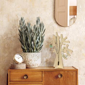 Preview: Wooden jewelry tree, brown, jewelry stand, 23 x 28 cm