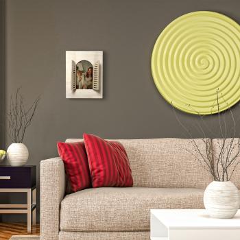 Preview: Cadre photo en bois, avec volets, nature, 18 x 23 cm