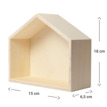 Preview: Christmas crib made of natural wood, 6 crib figurines