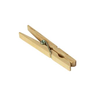 Preview: Holz Wäscheklammern 24 Stück Natur - Ideal für Kleidung, Fotos & Notizen - Vielseitig einsetzbar, beschriftbar & zum Tütenverschliessen - Länge 7cm