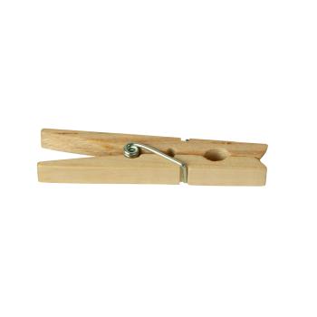 Preview: Holz Wäscheklammern 24 Stück Natur - Ideal für Kleidung, Fotos & Notizen - Vielseitig einsetzbar, beschriftbar & zum Tütenverschliessen - Länge 7cm
