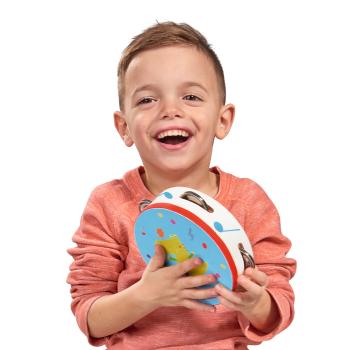 Preview: Tamburello di legno ricoperto di tessuto