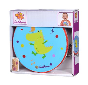 Preview: Tamburello di legno ricoperto di tessuto