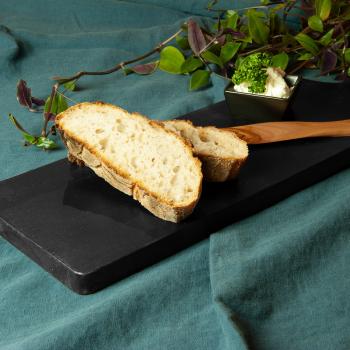 Preview: Planche à découper et de service en bois d’hévéa, 50 x 15 x 2 cm