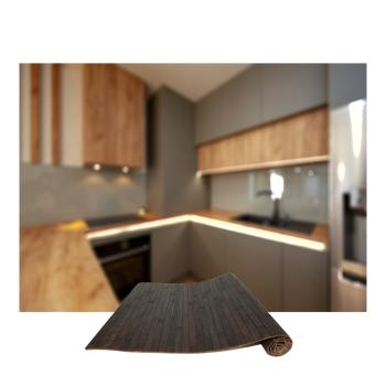 Preview: Bamboo floor mat, dark brown, 50 x 80 cm