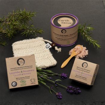 Preview: 5-piece, handmade spa gift set Lavender and Rosemary Preview: 5-piece, handmade spa gift set Lavender and Rosemary