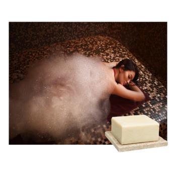 Preview: Savon hammam à l’huile d’olive avec porte-savon en travertin