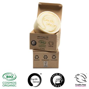 Preview: Shampoo solido biologico con olio di argan e patchouli, shampoo curativo senza olio di palma, vegano