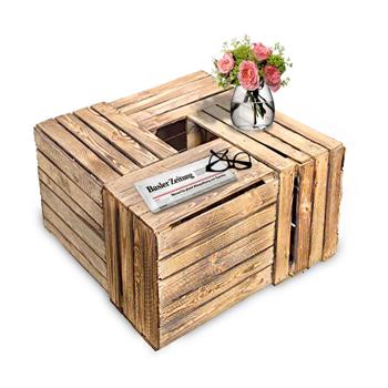 Preview: set di 2 cassette decorative in legno, 50,5 x 31,5 x 41 cm, harasse, 3,5 kg