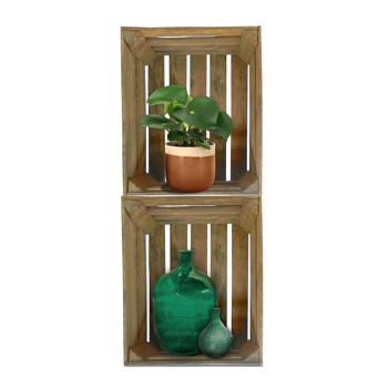 Preview: set di 2 cassette decorative in legno, 50,5 x 31,5 x 41 cm, harasse, 3,5 kg