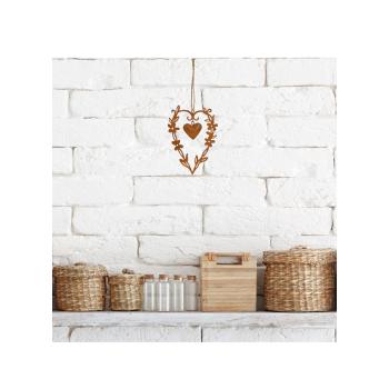 Preview: Hängedekoration Herz aus Metall, Rost-Finish, 9 x 13 cm