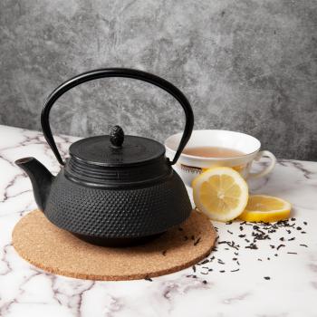 Preview: Kork Untersetzer 6er-Set - Rund, naturfarben & hitzebeständig für Töpfe, Pfannen & Gläser - Ø 195x5mm - Schützt vor Flecken & Kratzern