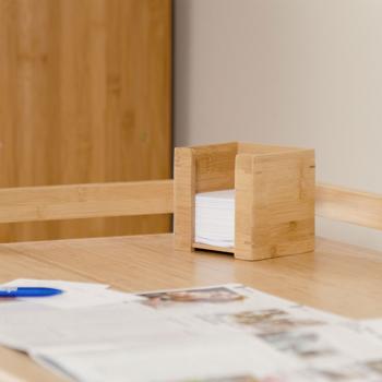 Preview: Bamboo note box, note box with 900 sheets of paper, 10.5 x 10.5 x 10.5 cm