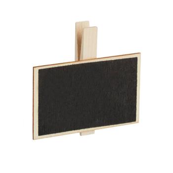 20er-Set Holztafeln mit Klammer - Mini Kreidetafeln für Kräutergarten Pflanzen Namensschilder Etiketten - Wiederverwendbar - Inkl. Kreide - MDF 7x7.5x1.5cm