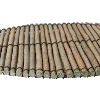 Preview: Natur Untersetzer Fisch Korbweide - für Töpfe Teller Schüsseln - 36x20,5x1,5cm braun - Tischdekoration mediterran - Schutz & Deko