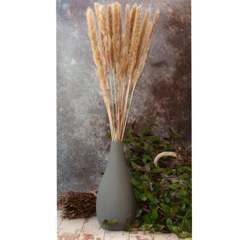 Preview: 2er-Set getrocknetes Pampasgras - Natur bordeaux Trockenblumen - je 15 Zweige ca. 75 cm lang - Dekoration Bastelarbeiten - gemütliche Wohlfühlatmosphäre