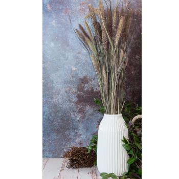 Preview: Getrocknetes Pampasgras-Set 2er - Natur & dunkelgrüne Wildhirse - ca. 15 Zweige 75cm & 150g 50-70cm - Für boho Deko & Bastelarbeiten