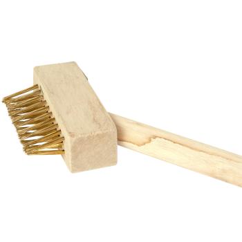 Preview: Brosse à joints avec poils en acier et manche en bois, brosse à désherber, 36 cm
