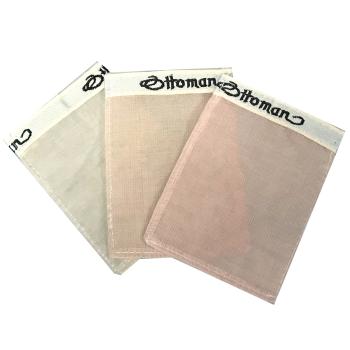 Preview: 2er-Set Mini Peelinghandschuh aus Seide - Sanftes Gesichtspeeling - 100% Kokonseide - Schadstofffrei & hautfreundlich - Fördert Durchblutung 11x8cm