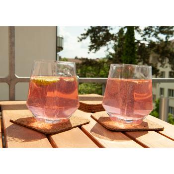 Preview: lot de 6 dessous de verre en liège, carrés, 9,5 x 9,5 cm chacun