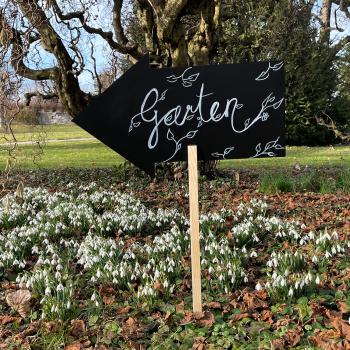 Preview: Chalkboard arrow for labeling, board with ground stake for garden and planter boxes