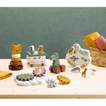 Preview: Jouet éducatif Animaux en bois, jeu d‘encastrement pour jeunes enfants, 21 x 2 x 17 cm