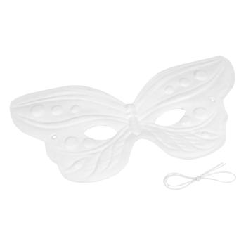 Preview: Masque de papillon blanc, masque de décoration avec ruban, 16,5 x 24 x 5 cm
