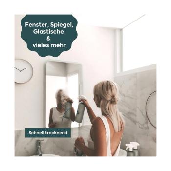 Preview: Glasreiniger Tabs 4er-Set - Nachhaltige Reinigungstabletten mit Flustix-Siegel - Biologisch abbaubar-Mikroplastik-frei-Aloe Vera Duft für 500 ml
