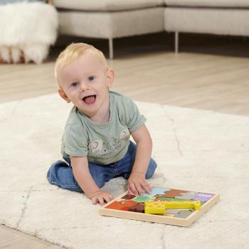 Preview: Puzzle di animali in legno, set di animali giocattolo educativo in scatola di legno