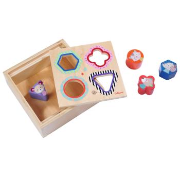 Preview: Boîte d‘assemblage avec briques d‘animaux, jeu d‘assemblage en bois, 6 x 17 x 17 cm