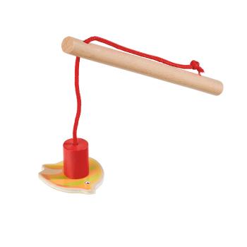Preview: Jeu de pêche 16 pièces en bois, jouet éducatif avec deux cannes à pêche, 19 x 19 x 15 cm