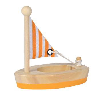 Preview: Lot de 2 bateaux de bain, jouets aquatiques en bois de pin et de bouleau, 6,5 x 22,6 x 11 cm