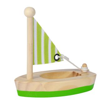 Preview: Lot de 2 bateaux de bain, jouets aquatiques en bois de pin et de bouleau, 6,5 x 22,6 x 11 cm