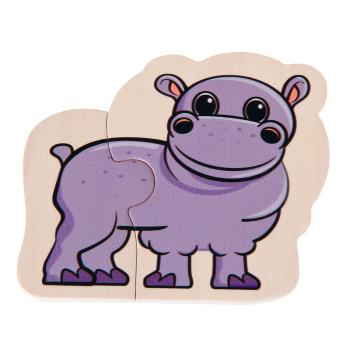 Preview: Puzzle per bambini, 16 pezzi di animali con 8 motivi, 4 x 15 x 15 cm