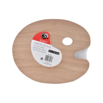 Preview: Painting palette with grip hole, mixing board for mixing and applying paint, 25 x 30 cm