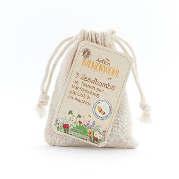 Preview: Bombe di semi Bee Wellbeing Set di 3, Bombe di semi Prato colorato con semi diversi