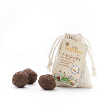 Preview: Bombe di semi Bee Wellbeing Set di 3, Bombe di semi Prato colorato con semi diversi