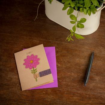 Preview: Carte de voeux de remerciement avec graines pour fleurs, carte avec graines à planter