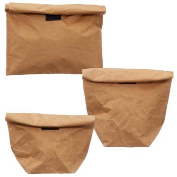 Preview: Set di 3 sacchetti con chiusura a velcro, sacchetti di carta kraft, varie dimensioni Preview: Set di 3 sacchetti con chiusura a velcro, sacchetti di carta kraft, varie dimensioni